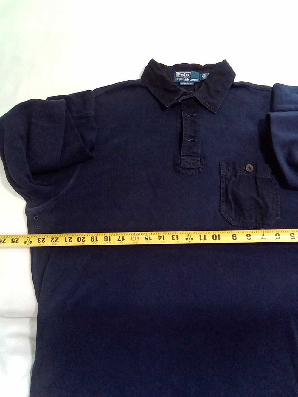 Ralph Lauren Navy Shirt Jacket with Red & Light Blue Flag Patch - Picture 5 of 14